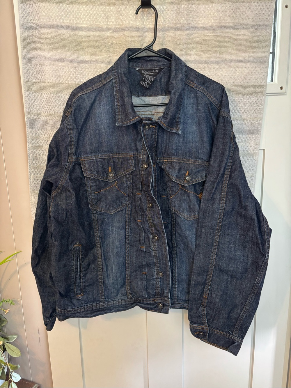 Rocawear Dark Blue Denim Button-Up Jacket